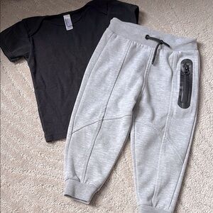 Zara American Apparel Baby Lot Baby Rib Shirt & Jogger Pants